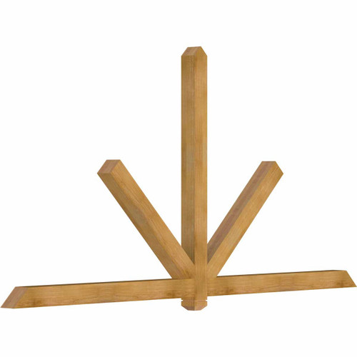 12/12 Pitch Kennewick Rough Sawn Timber Gable Bracket GBW108X54X0404KEN00RWR