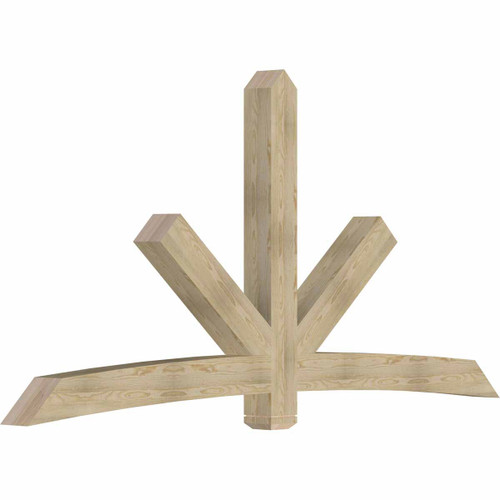 12/12 Pitch Alberta Rough Sawn Timber Gable Bracket GBW108X54X0606ALB00RDF