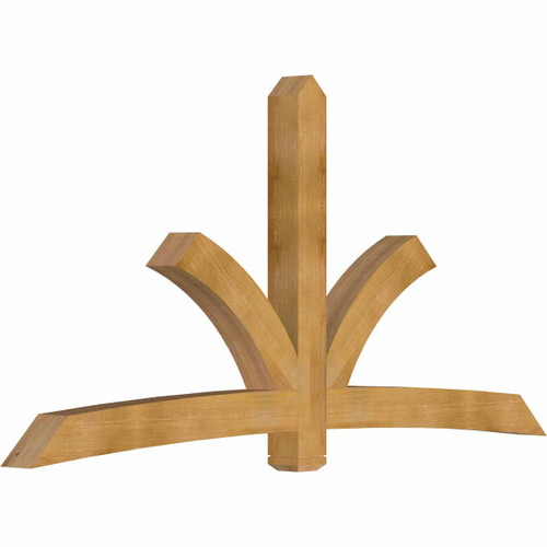 12/12 Pitch Davenport Rough Sawn Timber Gable Bracket GBW108X54X0606DAV00RWR