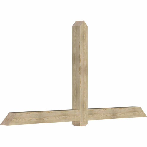12/12 Pitch Eugene Rough Sawn Timber Gable Bracket GBW108X54X0606EUG00RDF
