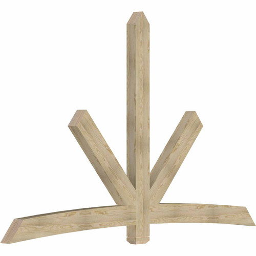 15/12 Pitch Alberta Rough Sawn Timber Gable Bracket GBW108X68X0406ALB00RDF