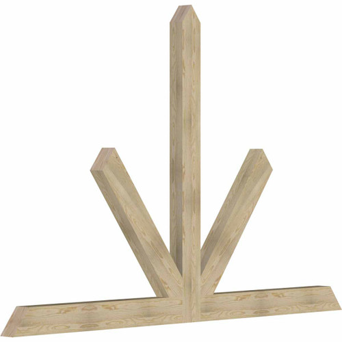 16/12 Pitch Saratoga Rough Sawn Timber Gable Bracket GBW108X72X0406SAR00RDF