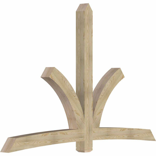 16/12 Pitch Davenport Rough Sawn Timber Gable Bracket GBW108X72X0606DAV00RDF