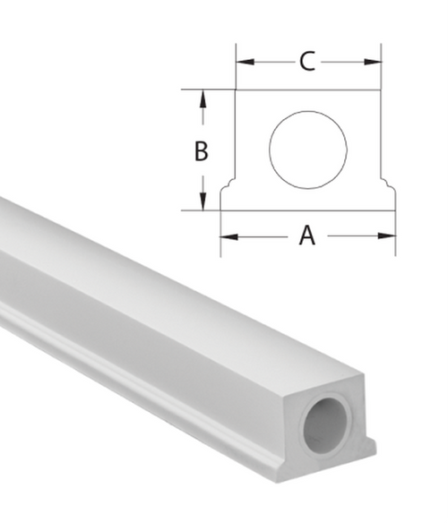 Bottom Straight Rail 5 inch System BBR5X96