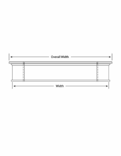 155"W x 9"H x 2 1/2"D 9 inch Craftsman Cove Crosshead CHCC155X9BTEC by Fypon
