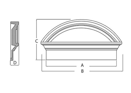 Combination Segment Arch Pediment CSAP36