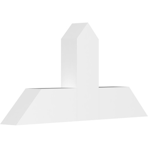 12/12 Pitch Portland Smooth Gable Bracket, PVC GBW036X18X0406POR00PVC