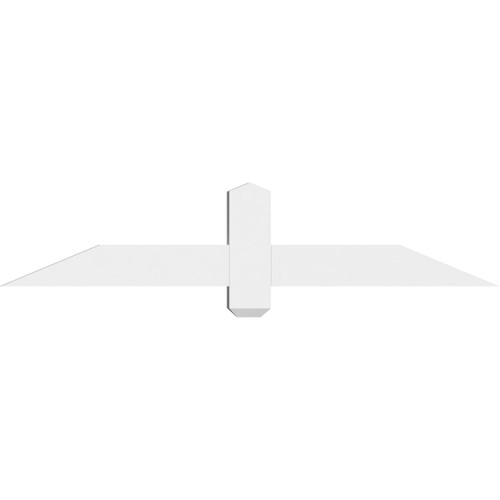 5/12 Pitch Eugene Smooth Gable Bracket, PVC GBW048X10X0204EUG00PVC