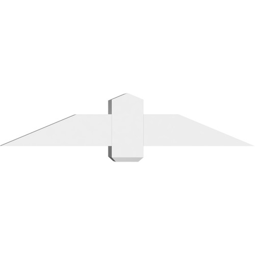 5/12 Pitch Eugene Smooth Gable Bracket, PVC GBW048X10X0606EUG00PVC