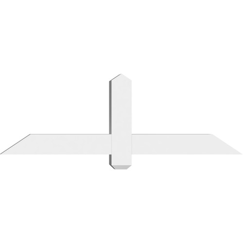 8/12 Pitch Eugene Smooth Gable Bracket, PVC GBW048X16X0404EUG00PVC