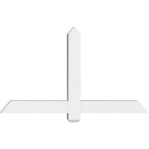 14/12 Pitch Eugene Smooth Gable Bracket, PVC GBW048X28X0404EUG00PVC
