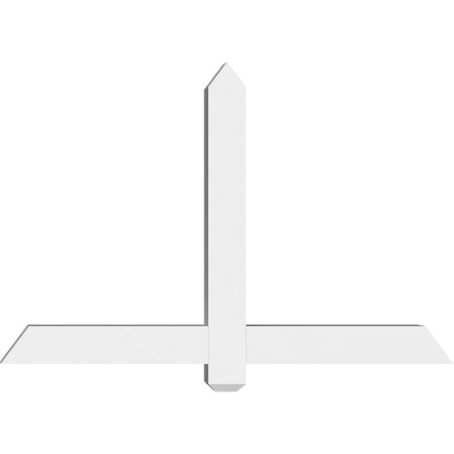 16/12 Pitch Eugene Smooth Gable Bracket, PVC GBW048X32X0404EUG00PVC