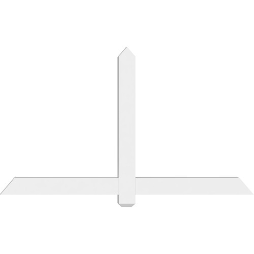 14/12 Pitch Eugene Smooth Gable Bracket, PVC GBW060X35X0204EUG00PVC