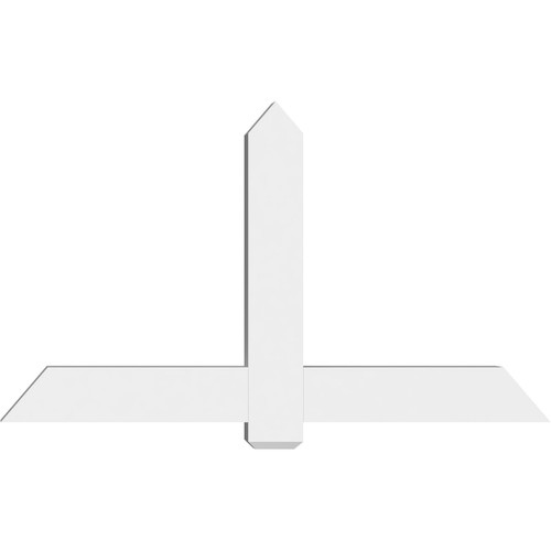 14/12 Pitch Eugene Smooth Gable Bracket, PVC GBW060X35X0406EUG00PVC