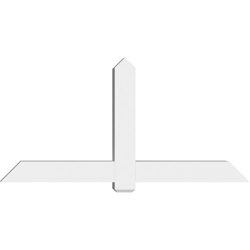 12/12 Pitch Eugene Smooth Gable Bracket, PVC GBW072X36X0606EUG00PVC