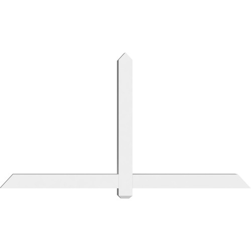 13/12 Pitch Eugene Smooth Gable Bracket, PVC GBW072X39X0404EUG00PVC
