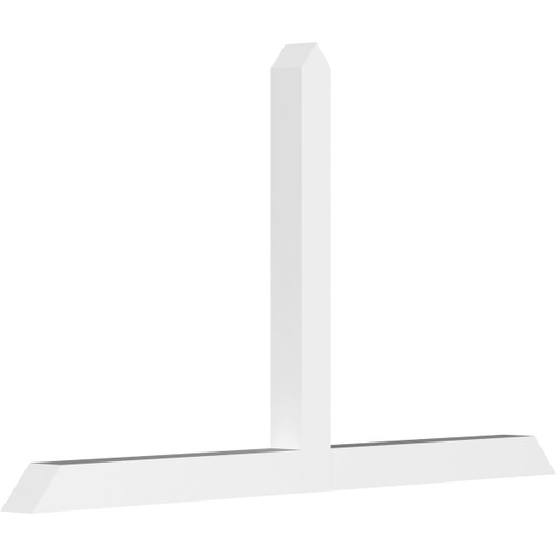 14/12 Pitch Portland Smooth Gable Bracket, PVC GBW072X42X0404POR00PVC