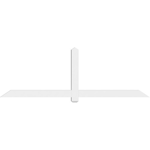 8/12 Pitch Eugene Smooth Gable Bracket, PVC GBW084X28X0204EUG00PVC
