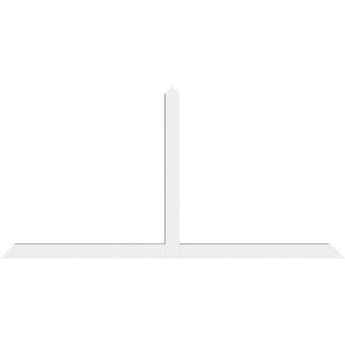 12/12 Pitch Portland Smooth Gable Bracket, PVC GBW096X48X0404POR00PVC