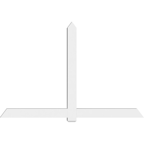 16/12 Pitch Eugene Smooth Gable Bracket, PVC GBW096X64X0406EUG00PVC