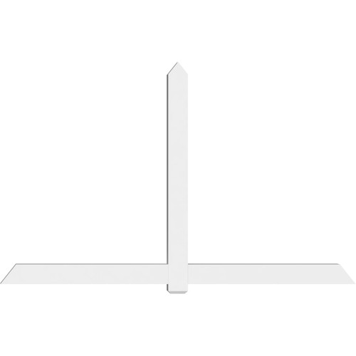 15/12 Pitch Eugene Smooth Gable Bracket, PVC GBW108X68X0406EUG00PVC