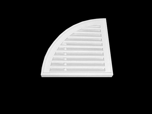 QRLL21C Decorative Left Quarter Round Louver Vent