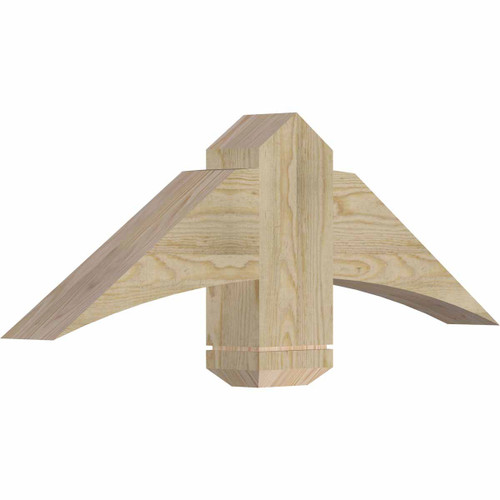 8/12 Pitch Bellingham Rough Sawn Timber Gable Bracket GBW036X12X0406BEL00RDF