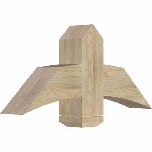 11/12 Pitch Bellingham Rough Sawn Timber Gable Bracket GBW036X16X0606BEL00RDF