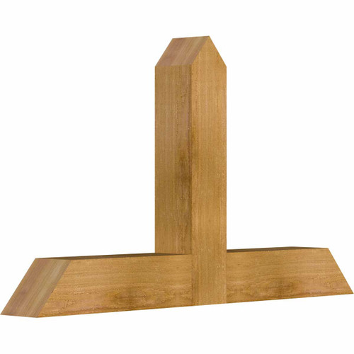 14/12 Pitch Portland Rough Sawn Timber Gable Bracket GBW036X21X0404POR00RWR