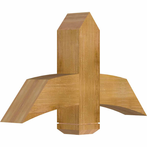 14/12 Pitch Bellingham Rough Sawn Timber Gable Bracket GBW036X21X0606BEL00RWR