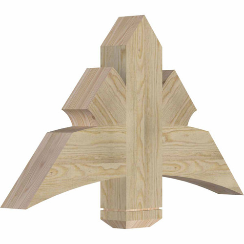 14/12 Pitch Davenport Rough Sawn Timber Gable Bracket GBW036X21X0406DAV00RDF