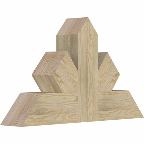 14/12 Pitch Saratoga Rough Sawn Timber Gable Bracket GBW036X21X0606SAR00RDF