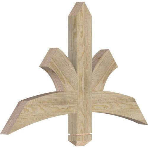 15/12 Pitch Davenport Rough Sawn Timber Gable Bracket GBW036X23X0204DAV00RDF