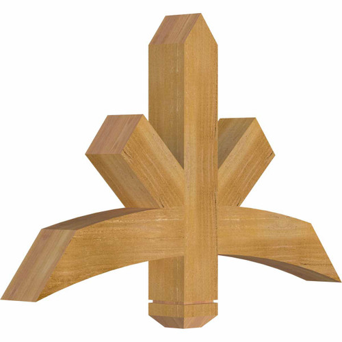 15/12 Pitch Alberta Rough Sawn Timber Gable Bracket GBW036X23X0404ALB00RWR
