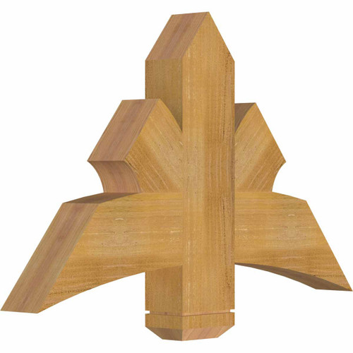 15/12 Pitch Davenport Rough Sawn Timber Gable Bracket GBW036X23X0406DAV00RWR