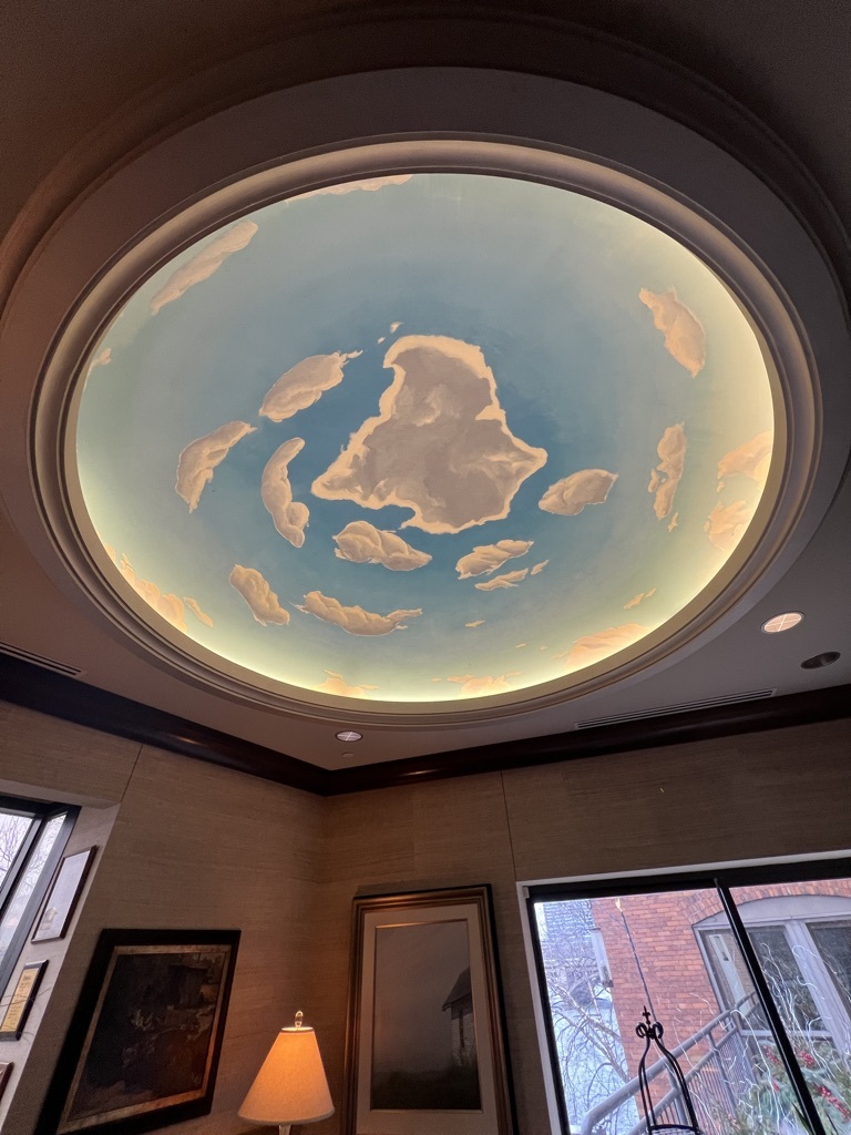 Custom ceiling dome in oil exexcutive office