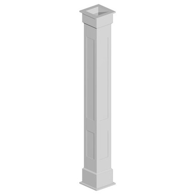 10 Inch W x 108 Inch H x PVC column wrap CW10X108DRC1BX by Fypon