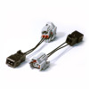 Injector Dynamics Denso EV1 PnP adapter set, two wiring harness connectors on white background, angled view