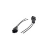 Injector Dynamics Denso male connector pigtail kit, two black plug housings with wire leads