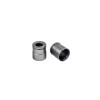 Injector Dynamics Subaru WRX bottom adapter, 14mm to 16mm, two cylindrical metal sleeves shown side by side.