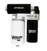 Fuelab Velocity 200 lift pump assembly, front view showing filter, motor, and Vortex air separator