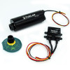 Fuelab in-tank brushless fuel pump kit with remote controller, mesh strainer, and wiring harness