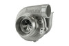 Turbosmart TS-1 6262 turbocharger, front angle view showing compressor wheel, housing and V-band outlet.