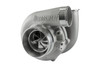 Turbosmart 7170 V-Band turbocharger, side angle showing compressor wheel, housing, and mounting flange.