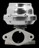 TiAL Sport F38 wastegate, 38mm, silver, front view showing dome top, spring, oval flange base
