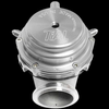 TiAL Sport MVS 38mm wastegate in silver, top angled view showing bolt flange, spring housing and inlet port