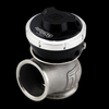 Turbosmart WG50 Pro-Gate 50 external wastegate, black top cap, angled view showing V-band inlet flange