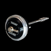 Turbosmart IWG75 wastegate actuator, angled view showing black canister, silver clamp, and rod.