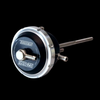 Turbosmart IWG75 wastegate actuator, angled view showing black canister, twin ports, long rod