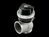 Turbosmart GenV WG50CG ProGate50 external wastegate, black top, side view showing inlet flange and clamp